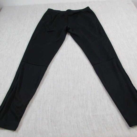 Adidas Warm-Up Pants Womens Medium Black Basketball Sports High Waist Ankle Zip - Picture 2 of 9